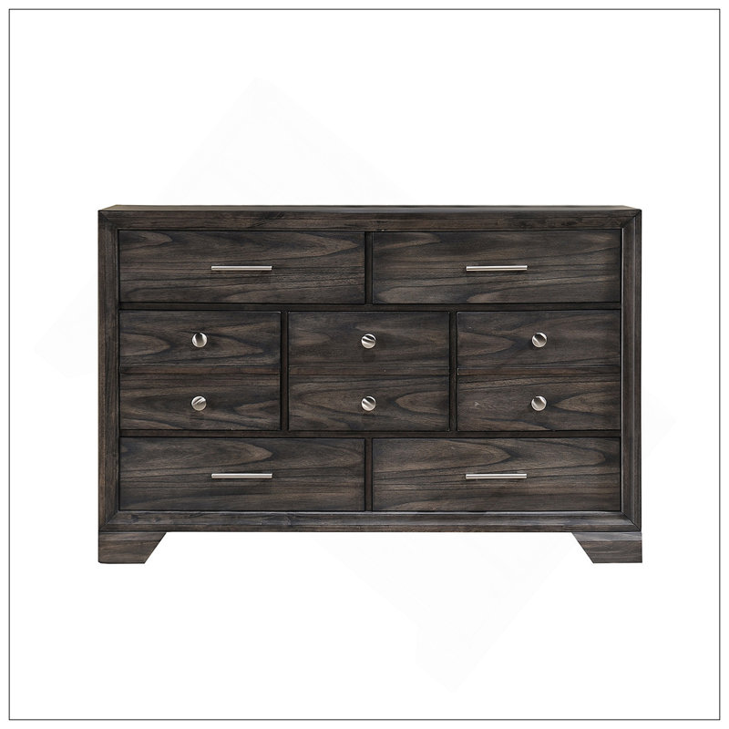 Commode en bois gris avec tiroirs de rangement 1pc