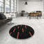 Tapis de zone noir/orange contemporain-759077291
