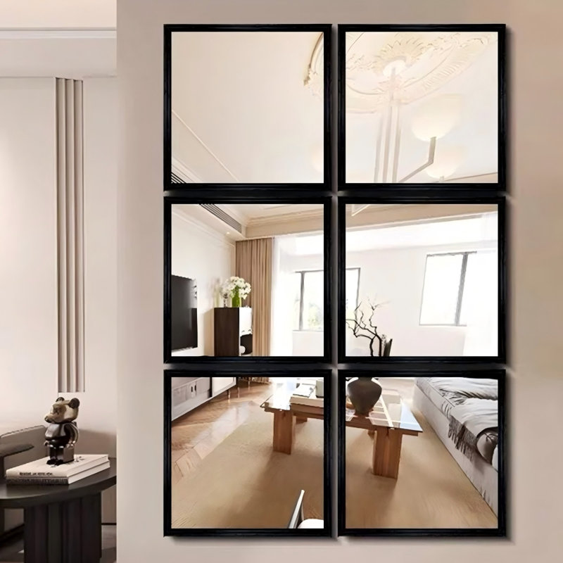 Miroir mural rectangulaire en métal, H 27,56 po x l 41,34 po