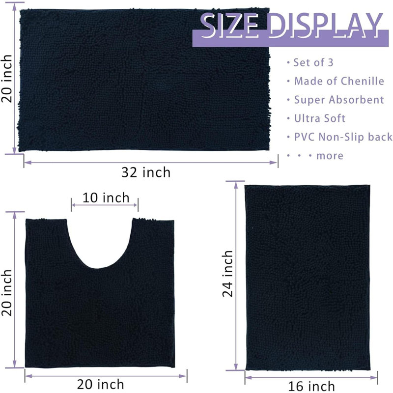 Bath Mat, Black