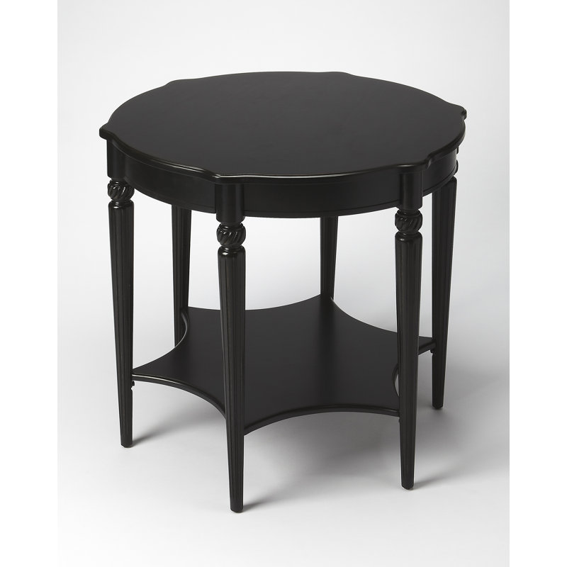 Bainbridge Round Side Table, Black Licorice