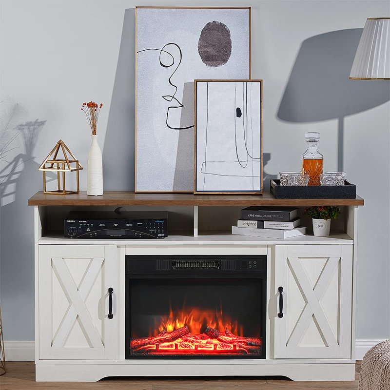 Latitude Run 138cm W Electric Fireplace