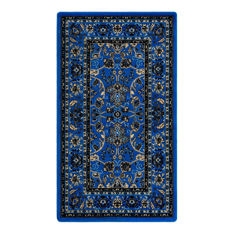 Tapis bleu vif Hanan, Bright Blue, Rectangle 3'3" x 5'3"