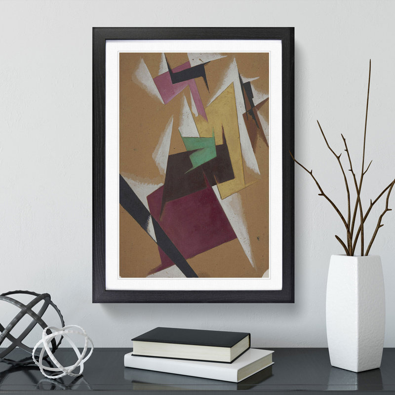 Composition Vol.13 by Lyubov Popova - Picture Frame Graphic Art, Black Framed, 36cm H x 27cm W x 2cm D