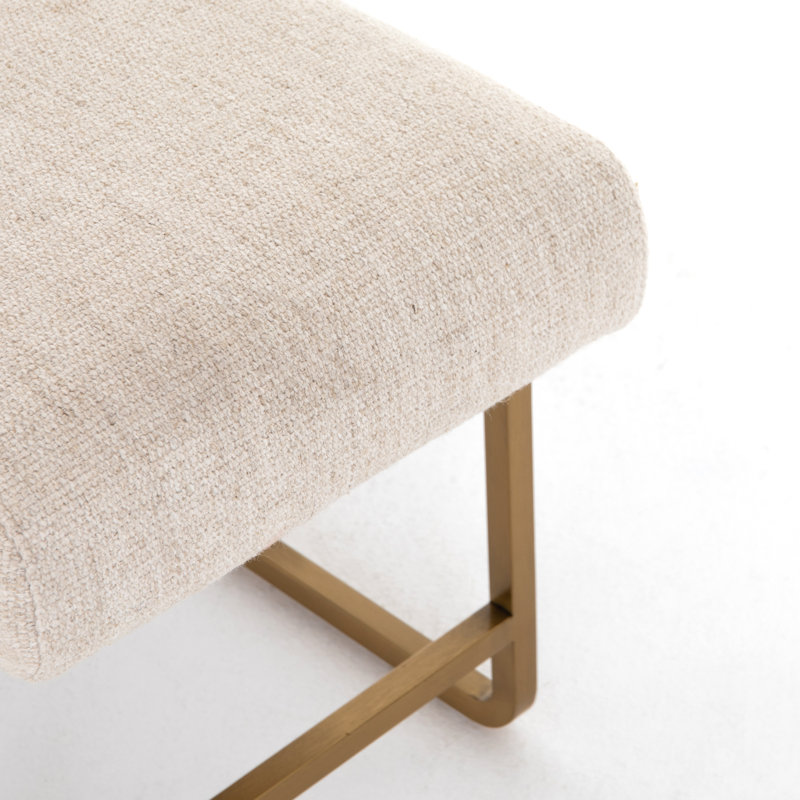 Sled Upholstered Bench, Thames Cream