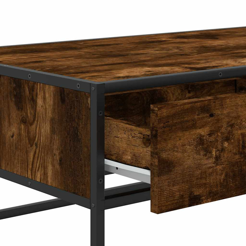 Coffee Table with Storage, Smoked Oak