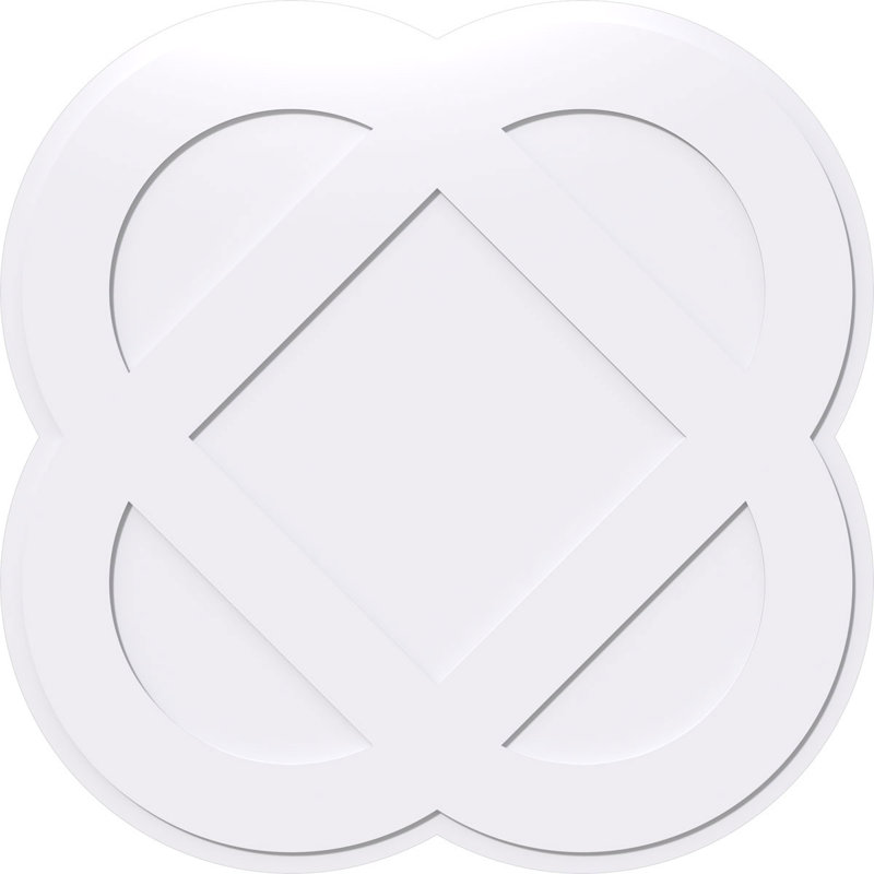 Médaillon de plafond contemporain en PVC de qualité architecturale 40 po x P 16 po x P 1 po Charlotte