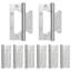 vidaXL Hinge Silver Steel Silent Bearing Door Frame Smooth Operation