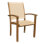 Riviera Teak Outdoor Sling Stacking Dining Arm Chair