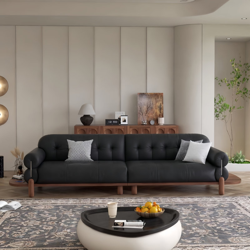 Canapé rétro de style Mid-Century, H 31,5 po x l 110,24 po x P 39,97 po