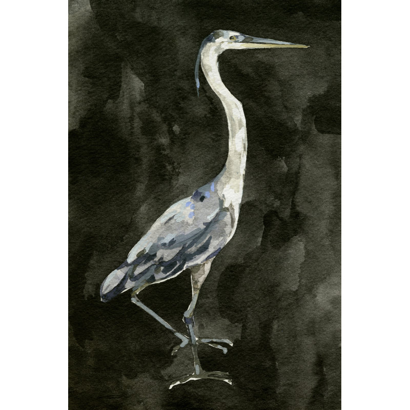Ebony Egret II by Emma Caroline - Wrapped Canvas Print, 46cm H x 30cm W x 3.8cm D