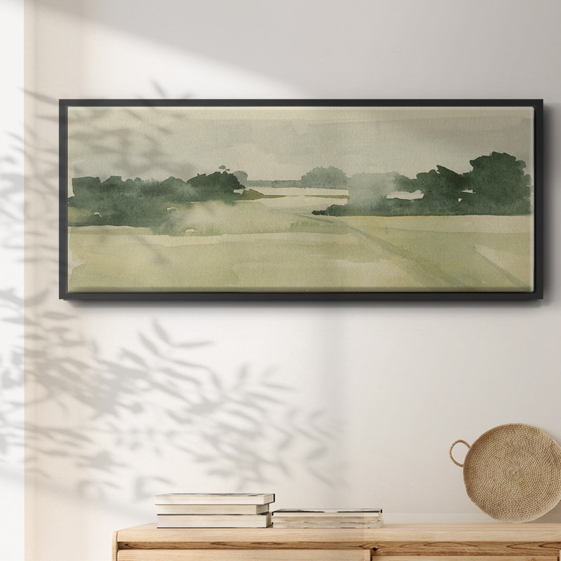 Watercolor Pasture I - Toile encadrée, H 20 po x l 50 po