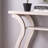 Curvy Leg Entryway Console Table with Two Shelves - White Oak Finish