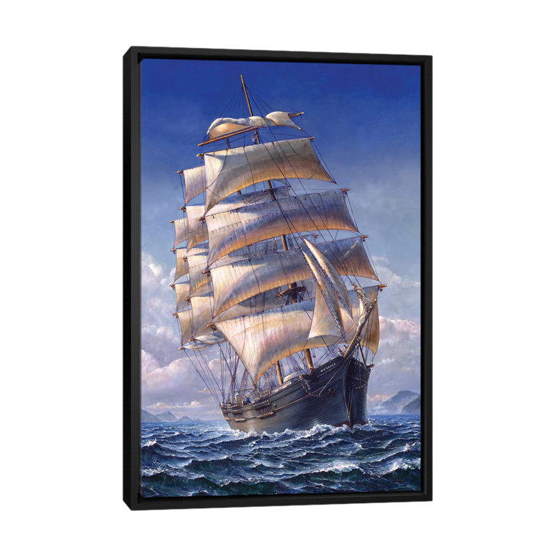 « voilier the wr grace », impression sur toile, H 26 po x l 18 po x P 1,5 po, Toile avec cadre noir