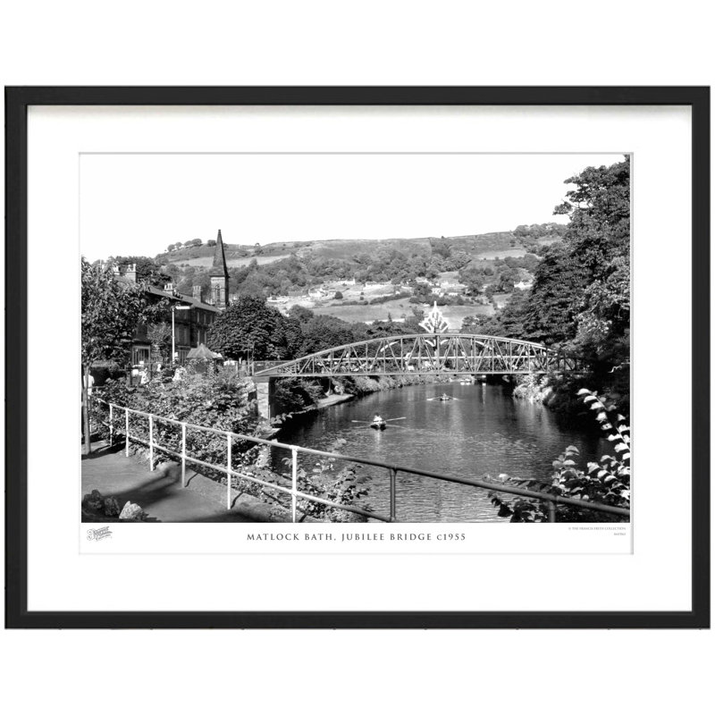 Matlock Bath, Jubilee Bridge C1955 - Single Picture Frame Print, 60cm H x 80cm W x 2.3cm D