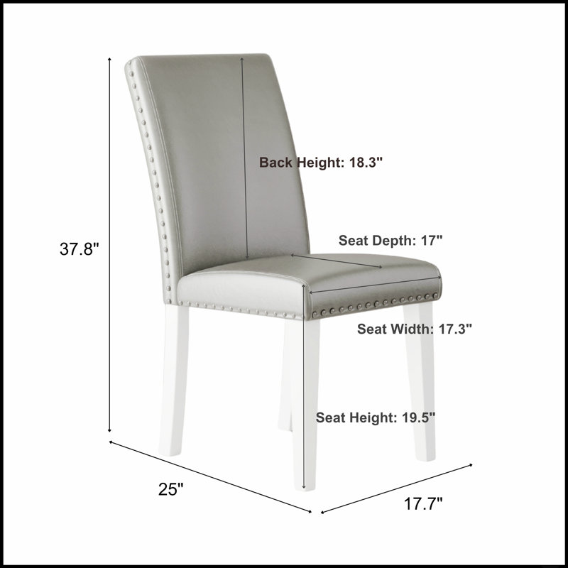 Ensemble de chaises d'appoint en bois 2 pièces avec sièges rembourrés en tissu, aspect vieilli naturel pour les salles à manger rustiques et modernes