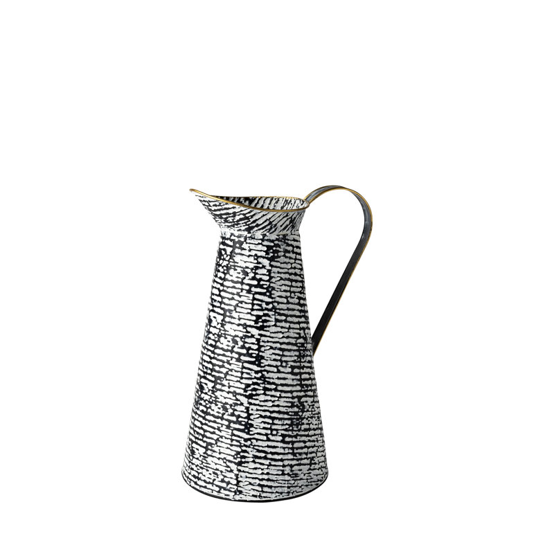 Pot en céramique gris Haflinger, H 14,5 po x l 7 po x P 8,5 po