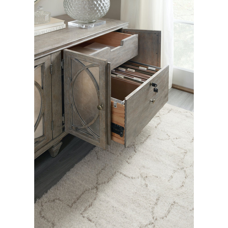 Crédence en bois massif à 2 tiroirs Rustic Glam