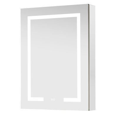 Santona Rectangular Medicine Cabinet with Aluminum Frameless LED Mirror