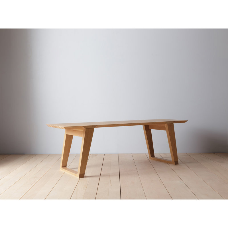 Isometric Solid Wood Dining Bench, 18" H x 72" W x 17" D, Nature