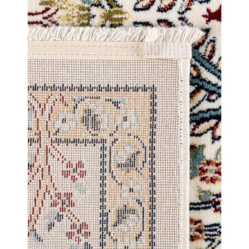 Tapis bleu Jackson Jackson, Ivory, Rectangle 10 pi x 13 pi