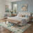 Aura Floral Machine Washable Blue / Beige / Green Indoor Area Rug with Non-Slip Backing-1991818158