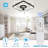 Dhirender 20'' Modern Square Flush Mount Ceiling Fan with Light and Remote Control, Low-Profile Quiet Ceiling Fan with 3-Speed, 3-Color Dimmable for Living Room, Bedroom