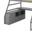 Lit mezzanine double avec 7 tiroirs, 2 tablettes et un bureau-98890236