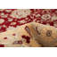 Tapis décoratif en laine noué à la main de conception unique noué à la main new age de style persan rouge foncé/beige 8 pi 1 po x 10 pi 2 po new age pakd