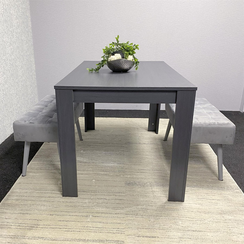 Saryah 4 - Person Dining Set, Charcoal, 75" H x 117" L x 77" W