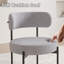 Ensemble de 4 chaises de salle à manger de style Mid-Century avec dossier incurvé et dossier arrondi avec pieds en métal Sherpa