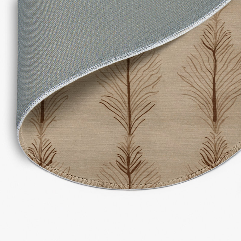 Tapis d'intérieur et d'extérieur brun français, Rond 5 pi