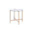 Table de bout en verre transparent