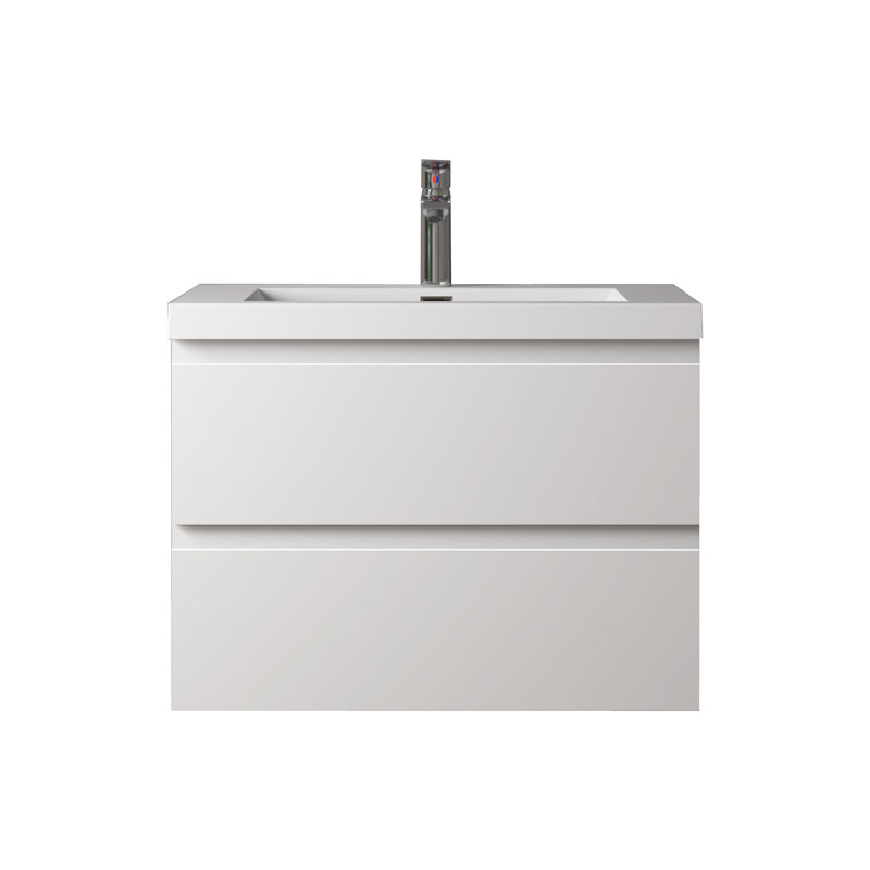 Meuble-lavabo mural simple 30 po HG.White, 30"