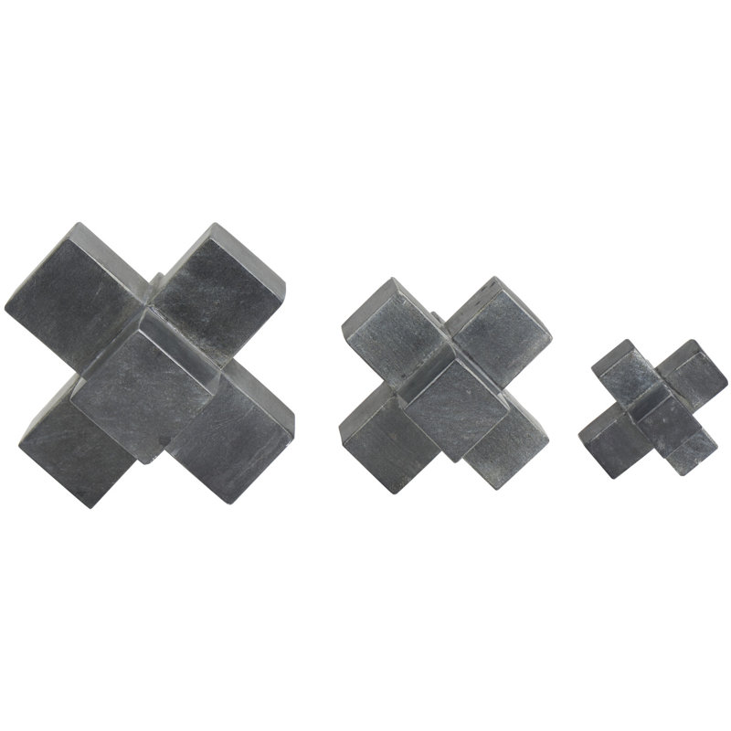 Sculpture Ethie Jack, H 6,2 po x l 5,75 po x P 5,8 po, Noir