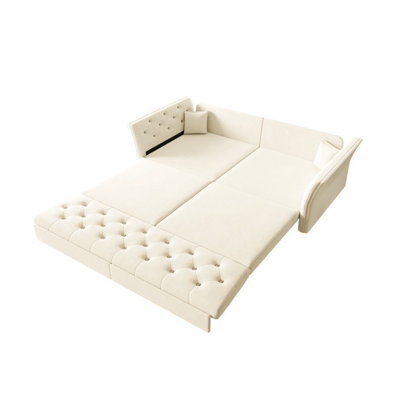 Canapé-lit convertible 74,4 po pour grand lit, Beige