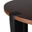 Table d'appoint en brun et noir, surface ronde de 22,20 po, hauteur de 26,2 po, pour les livres et les décorations, pour une utilisation intérieure et extérieure, travail d'assemblage sans effort, table en bois noir, partie de table, hauteur, idéal