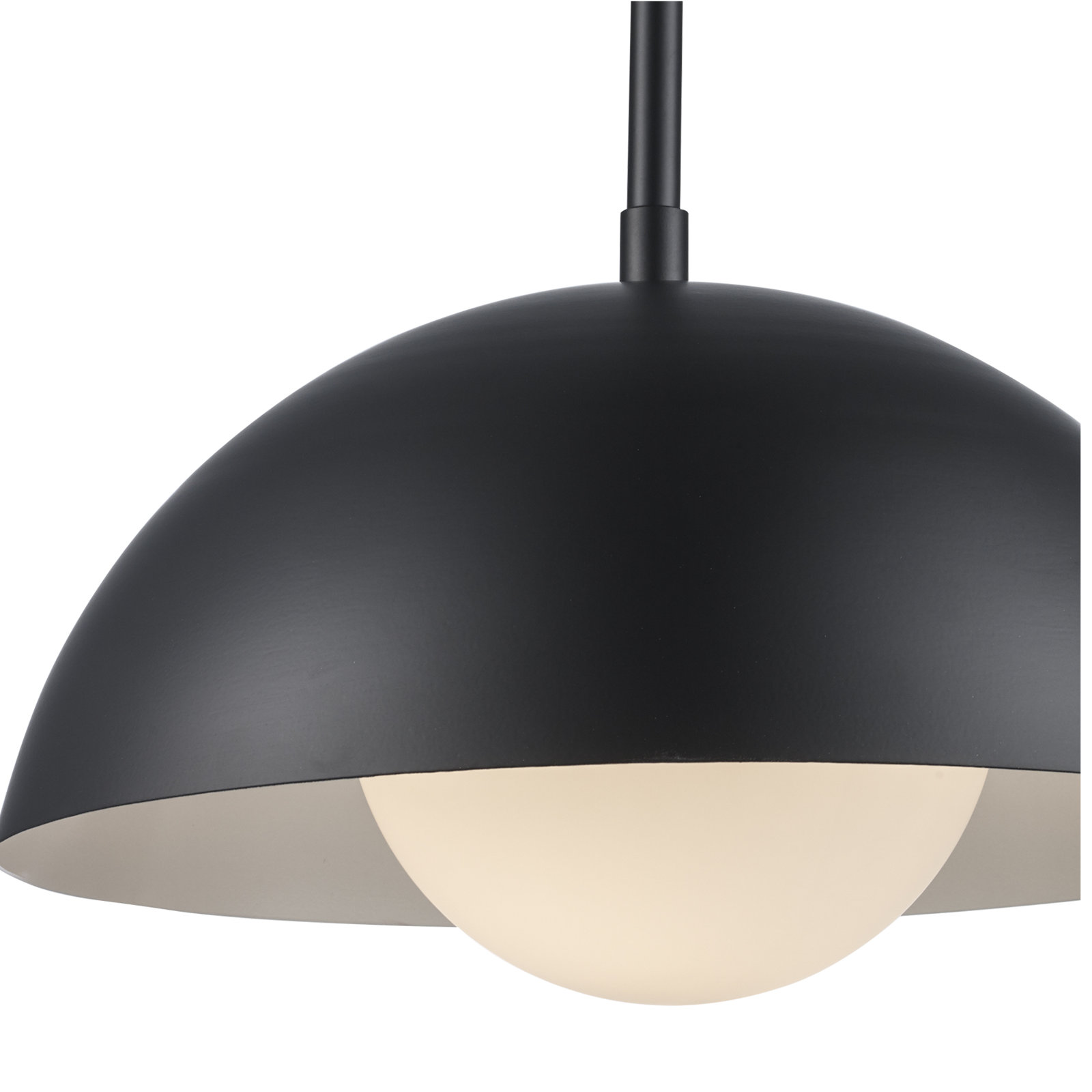Montana Single Light Metal Dimmable Pendant, Black