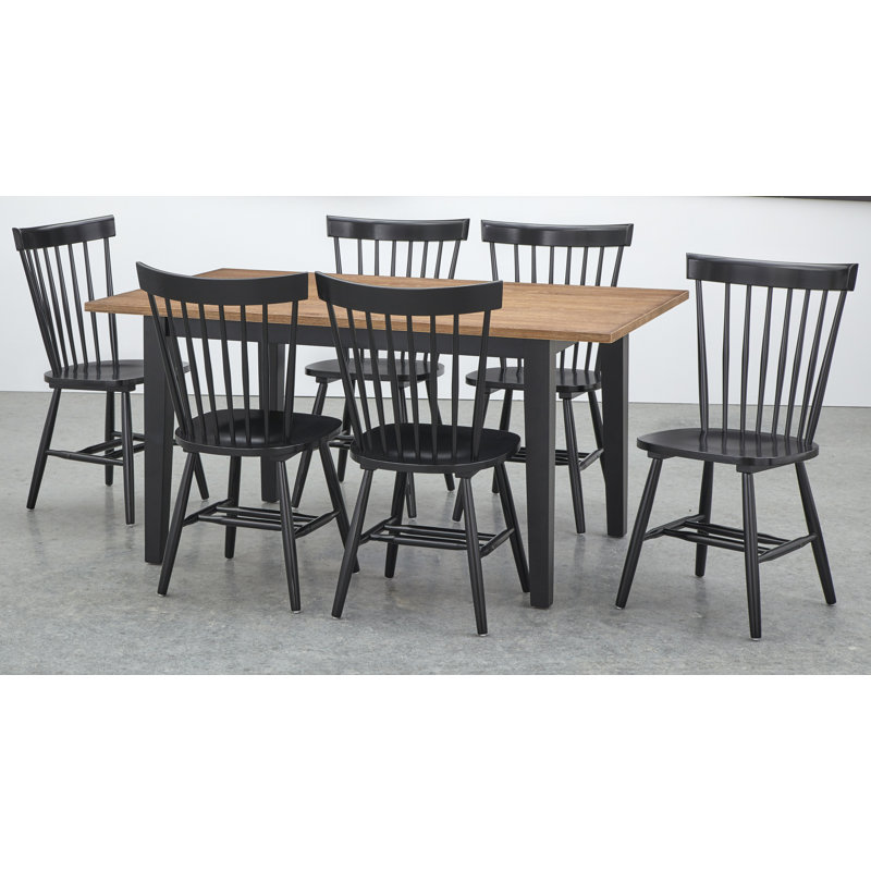 Fika Four Leg Dining Set, Black
