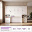 Lit escamotable double pleine grandeur avec tiroirs de garde-robe et tablettes-130417930