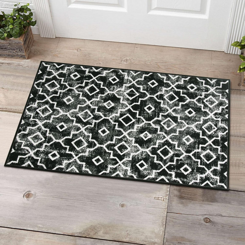 Paillasson rectangulaire antidérapant Tawann, Rectangle 1 pi 8 po x 2 pi 8 po