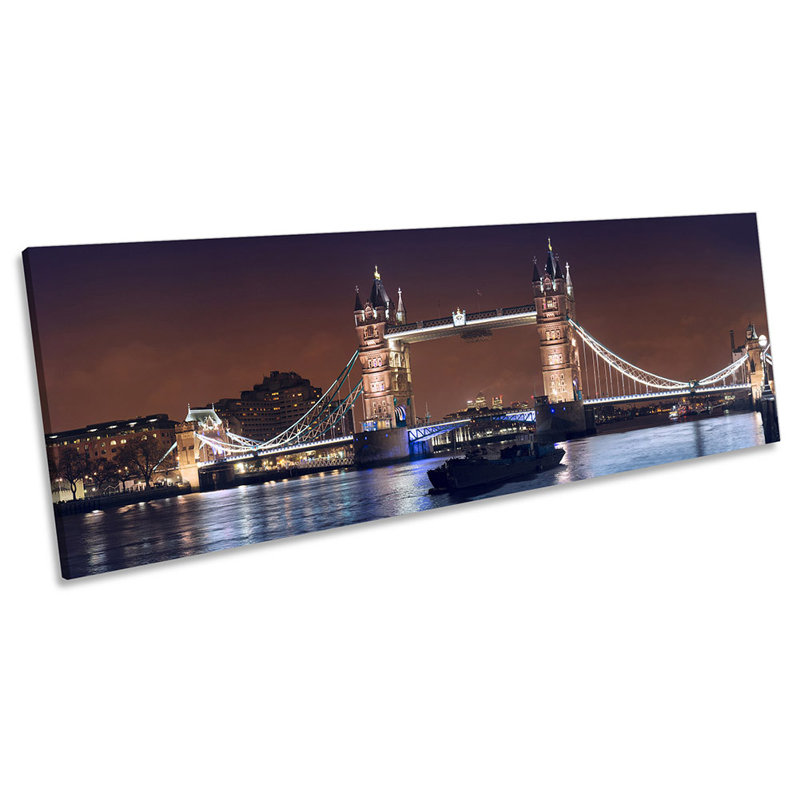 Tower Bridge London City - Wrapped Canvas Panoramic Art Prints, 60.96cm H x 182.88cm D