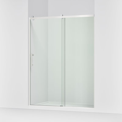 Rely 59.62" W x 76.99" H Single Sliding Frameless Shower Door