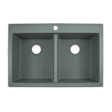 Primo 33" L x 22" W Double Basin Undermount Kitchen Sink