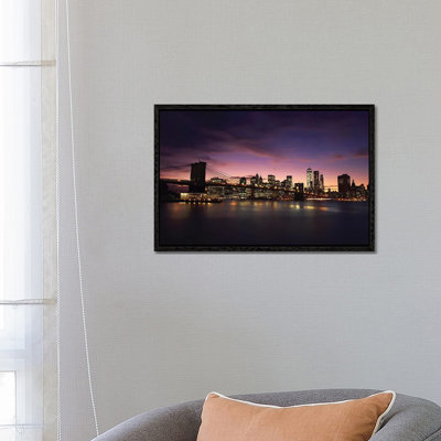 NYC Skyline At Sunset by Sebastien Del Grosso - Gallery-Wrapped Canvas Giclée on Canvas