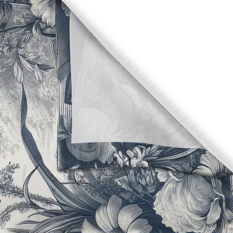 Floral Kitchen Curtain, 55" W x 24" L