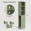 3-Shelf Tall Thin Bathroom Storage Cabinet