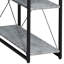 Bureau gris et noir avec base en bois et plateau en métal - Stable pour les bureaux Noir + gris