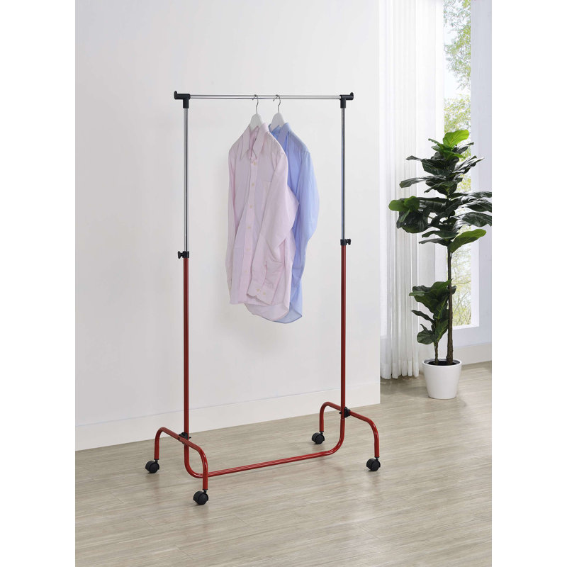Support à vêtements standard Sevannah, Chrome / rouge