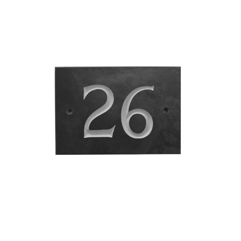 Odacia 10cm H Stone House Number, Black, 26